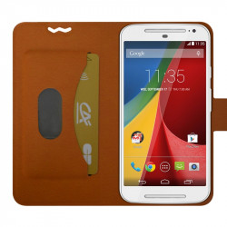 Housse Etui Fonction Support 360 degrés Universel M couleur Bleu pour Motorola Moto G 2e Gen