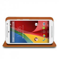 Housse Etui Fonction Support 360 degrés Universel M couleur Bleu pour Motorola Moto G 2e Gen