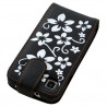 Housse coque etui pour Samsung Galaxy SCL i9003 motif fleur couleur noir + Film protecteur