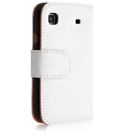 Housse coque étui pour Samsung Galaxy S i9000 couleur blanc + film écran