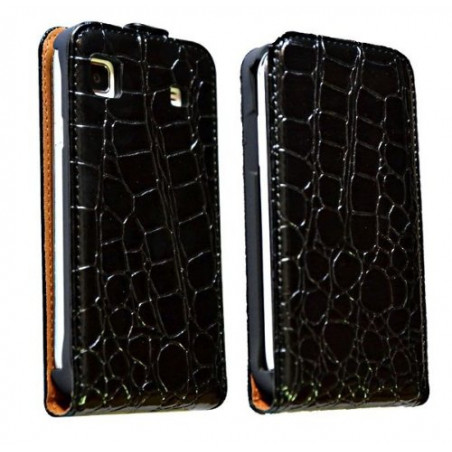 housse étui coque style crocodile noir pour Samsung Galaxy SL i9003