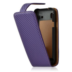 Housse coque étui gaufré pour Samsung Galaxy S i9000 couleur violet