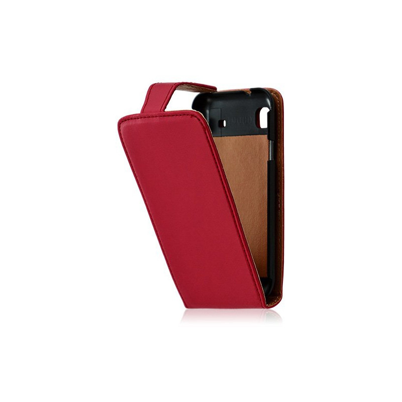 Housse coque étui pour Samsung Galaxy S i9000 couleur rouge + Film protecteur