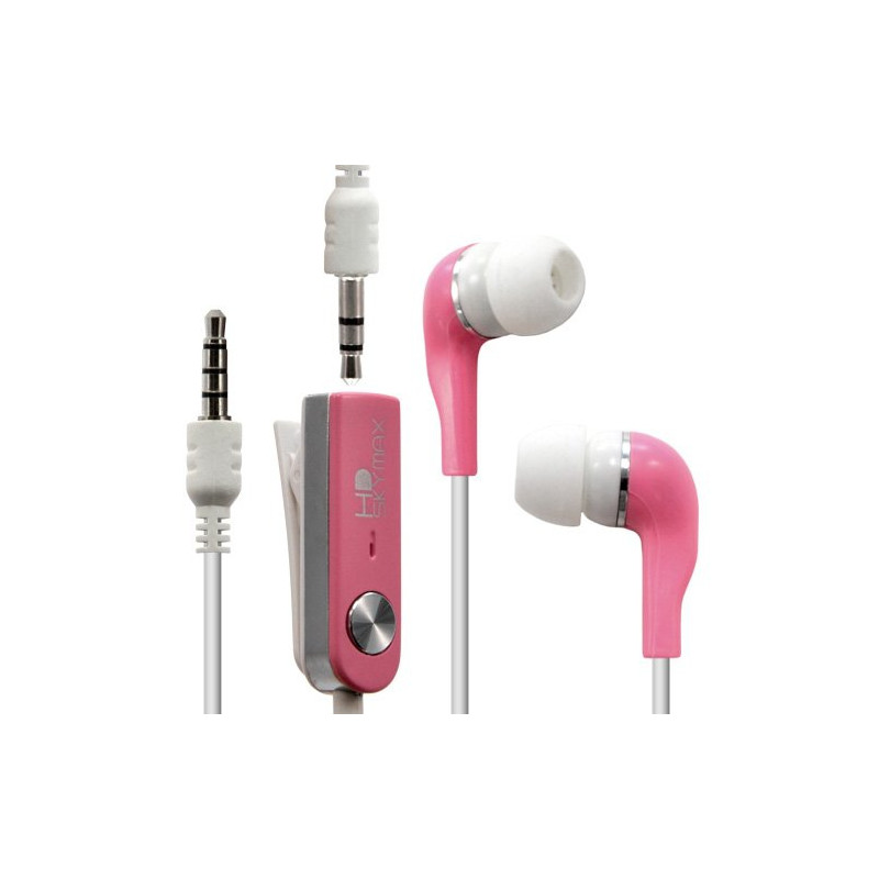 Kit piéton main libre couleur rose pour Apple : iPhone / iPhone 3G / iPhone 3GS / iPhone 4 / iPhone 4S / iPod Nano 1G / iPod Na