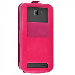 Housse Coque Etui S-view Universel Couleur Rose Fushia pour Archos 50b Platinium