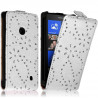 Housse Coque Etui Nokia Lumia 520 Style Diamant Couleur Blanc