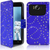 Housse Coque Etui Portefeuille Motif Diamant Universel S couleur bleu pour Yezz Billy 4