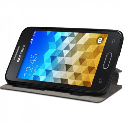 Etui S-View Fonction Support Couleur Noir pour Samsung Galaxy Trend 2 Lite