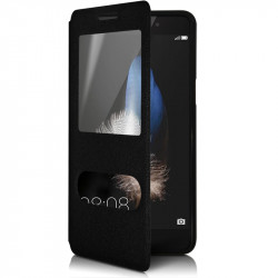 Etui S-View Fonction Support Couleur Noir pour Huawei Ascend P8 Lite