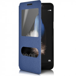 Etui S-View Fonction Support Couleur Bleu pour Huawei Ascend P8 Lite