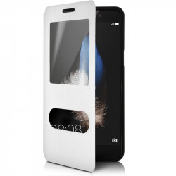 Etui S-View Fonction Support Couleur Blanc pour Huawei Ascend P8 Lite