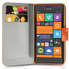 Housse Coque Etui Portefeuille Motif Diamant Universel M couleur orange pour Nokia Lumia 735