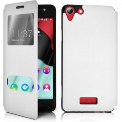 Housse Coque Etui S-View Fonction Support Couleur  pour Wiko Selfy 4G