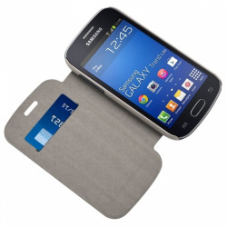 Coque Housse Etui à rabat latéral et porte-carte pour Samsung Galaxy Trend Lite (s7390) avec motif KJ22 + Film de Protection