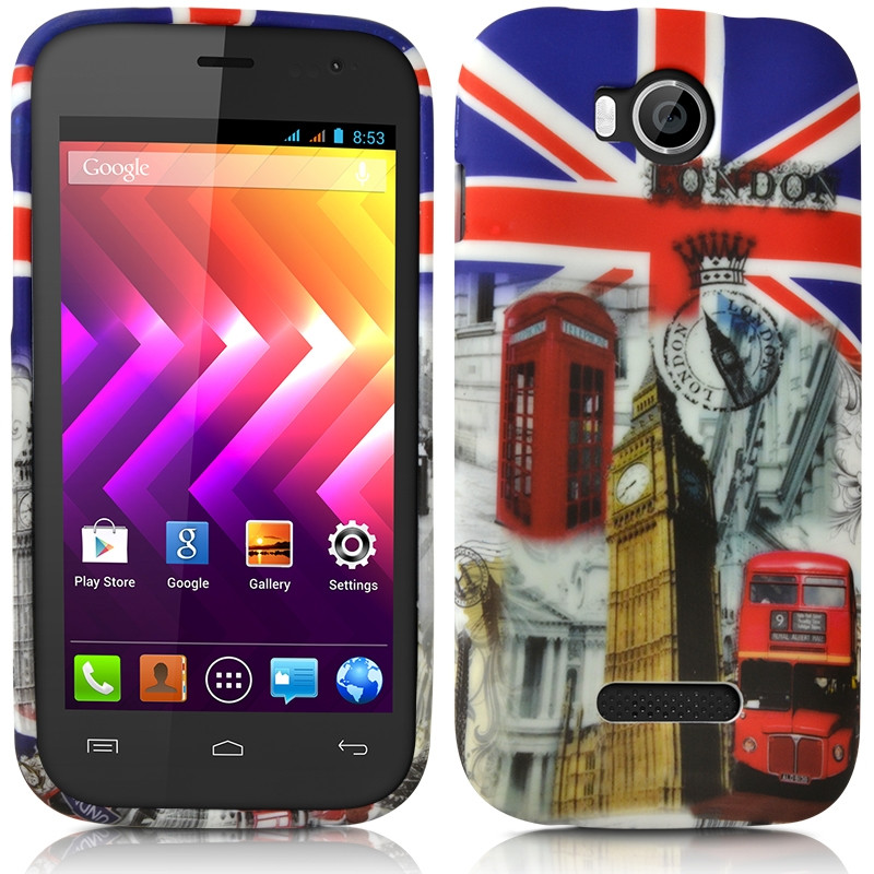 Housse Etui Coque Semi Rigide pour Wiko Iggy avec Motif KJ23 + Film de Protection