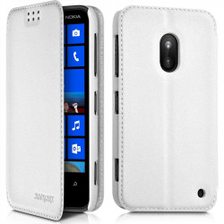 Etui à rabat latéral Support Couleur Blanc pour Nokia Lumia 620 + Film de protection