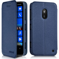 Etui à rabat latéral Support Couleur Bleu pour Nokia Lumia 620 + Film de protection