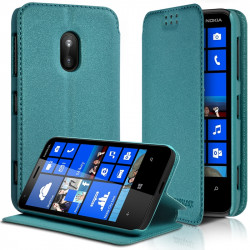 Etui à rabat latéral Support Couleur Turquoise pour Nokia Lumia 620 + Film de protection