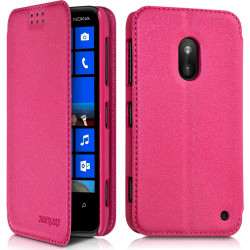 Etui à rabat latéral Support Couleur Rose Fushia pour Nokia Lumia 620 + Film de protection
