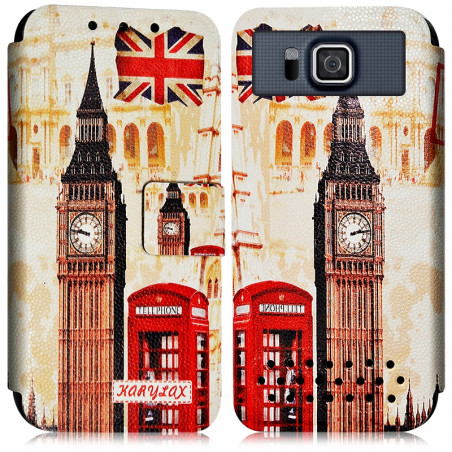 Housse Coque Etui Universel M avec Motif  KJ26b pour Samsung Galaxy Alpha