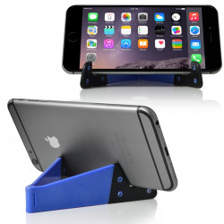 Support Universel Pliable de poche couleur bleu pour Smartphone Tablette Tactile