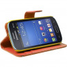 Etui Portefeuille mode Support Style Diamant Orange pour Samsung Galaxy Trend Lite S7390 
