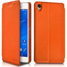 Housse Coque Etui à rabat latéral Fonction Support Couleur Orange pour Sony Xperia Z3 + Film de protection
