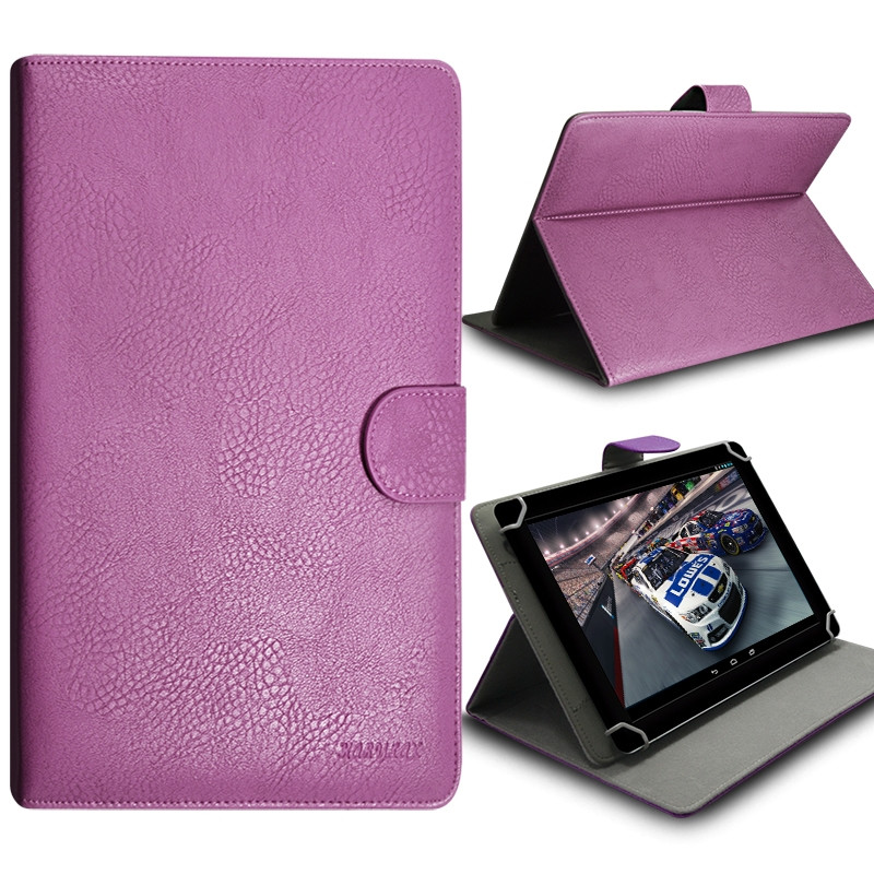 Housse Etui Universel M à Rabat et Support Violet pour Tablette Lenovo Tab2 A8-50, Tab S8, Yoga Tab 2 et 3 8.0