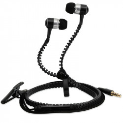 Ecouteurs Kit Mains Libres Zip couleur noir pour Samsung Galaxy J3, J5, J8