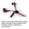 Ecouteurs Kit Mains Libres Zip couleur rouge Pour Apple iPhone 5, iPhone 5S, iPhone S