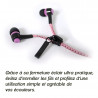 Ecouteurs Kit Mains Libres Zip couleur rose Pour Archos Helium, Cesium,  Xenon, Oxygen, Neon, Platinum