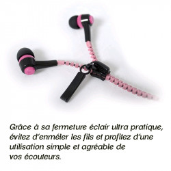 Ecouteurs Kit Mains Libres Zip couleur rose fushia Pour Archos Helium, Cesium,  Xenon, Oxygen, Neon, Platinum