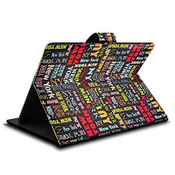 Housse Etui Universel à Rabat Fonction Support avec motif LM20 pour Tablette Logicom S732 7"