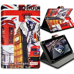 Housse Etui Universel à Rabat Fonction Support avec motif ZA03 pour Tablette Logicom S732 7"