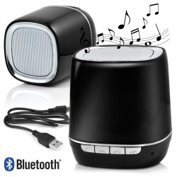 Mini Enceinte Portable Bluetooth Speaker Music Chrome couleur noir pour Smartphone Tablette PC 