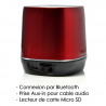 Mini Enceinte Portable Bluetooth Speaker Music Chrome couleur rouge pour Smartphone Tablette PC 