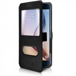 Etui double S-View Universel S Couleur Noir pour smartphone Yezz Andy 4EL2 LTE
