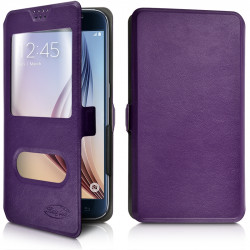 Etui double S-View Universel S Couleur violet pour smartphone Yezz Andy 4EI2