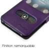 Etui double S-View Universel M Couleur Violet pour smartphone SFR Startrail 6 Plus