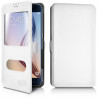 Etui double S-View Universel M Couleur Blanc pour smartphone Wiko Pulp 4G
