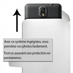 Etui double S-View Universel M Couleur Blanc pour smartphone Doogee X5 Pro
