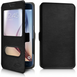 Etui double S-View Universel M Couleur Noir pour smartphone Samsung Galaxy Core Prime VE