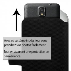 Etui double S-View Universel M Couleur Noir pour smartphone Archos 50b Oxygen 