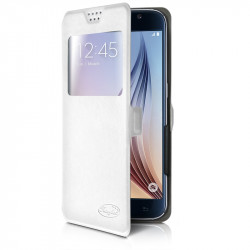 Etui S-View Universel S Couleur Blanc pour smartphone Yezz Andy 4EL2 LTE