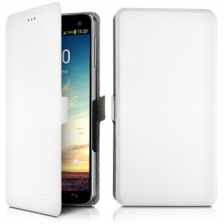 Etui Universel M porte-carte à rabat latéral Couleur Blanc pour smartphone de 15,0 x 7,5 cm