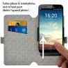 Etui Universel M porte-carte à rabat latéral Couleur Blanc pour smartphone de 15,0 x 7,5 cm