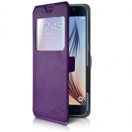 Etui S-View Universel S Couleur Violet pour Yezz Andy 4EL2 LTE