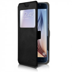 Etui double S-View Universel M Couleur Noir pour smartphone Wiko Pulp 4G