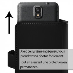 Etui Universel S porte-carte à rabat latéral Couleur Noir pour Carrefour Smart 4.5 4G