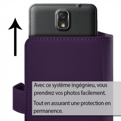 Etui Universel S porte-carte à rabat latéral Couleur Violet pour Samsung Galaxy A3